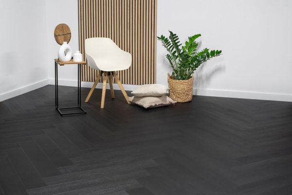 Floer Walvisgraat klik PVC – Zwaardvis Zwart - Afbeelding 2